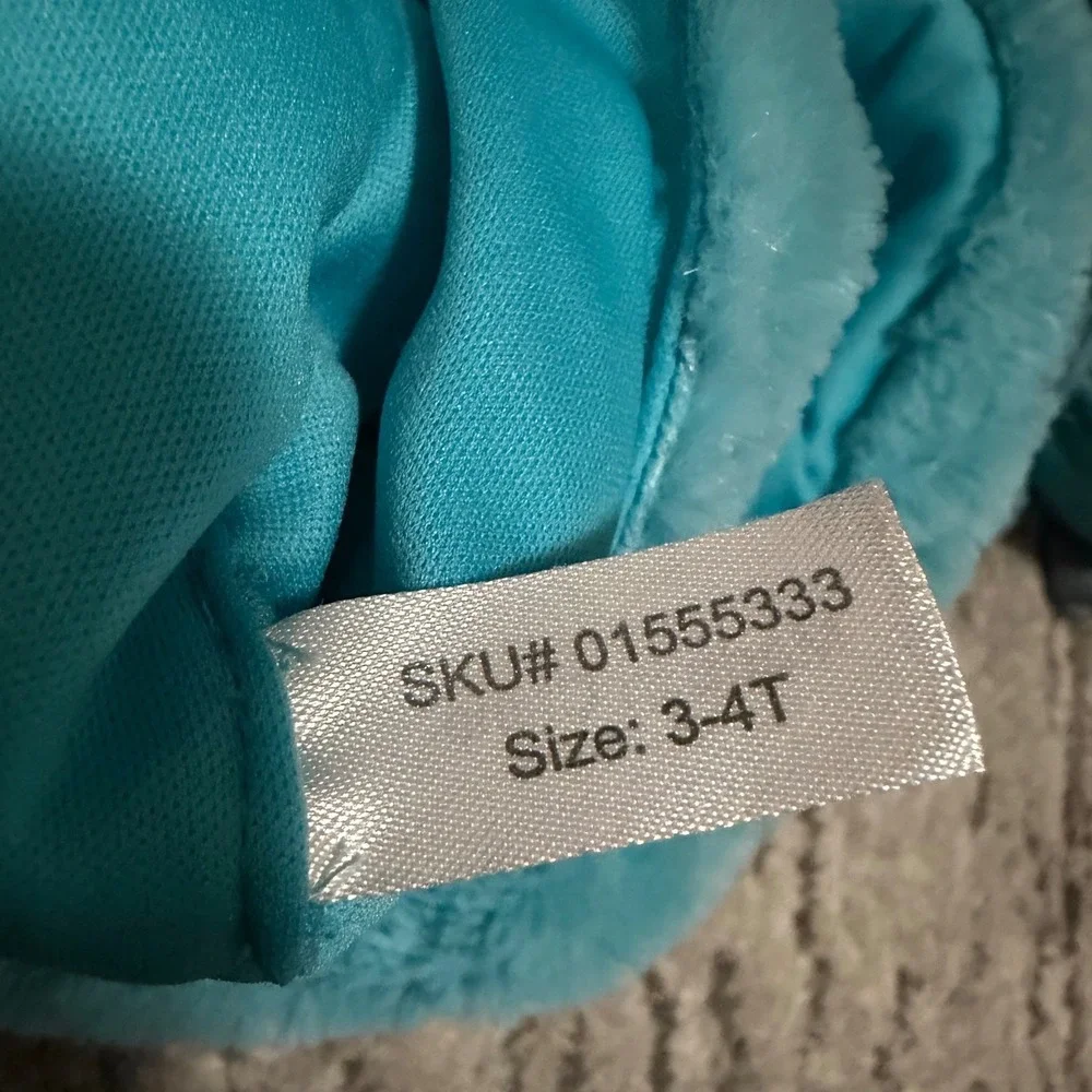 Spirit Halloween Monsters Inc Sulley Costume Toddler 3T-4T Blue Furry Jumpsuit